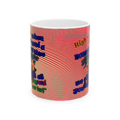 high noon - White Mug (yellow-orange wave)
