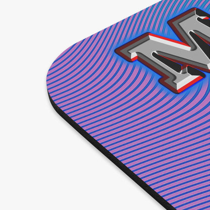 em cee squared - Mouse Pad (Rectangle) (light blue-purple wave)