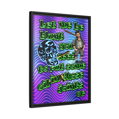 og - framed canvas art (purple wave)