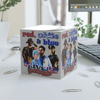 rw&b lives matter - note cube (light grey)
