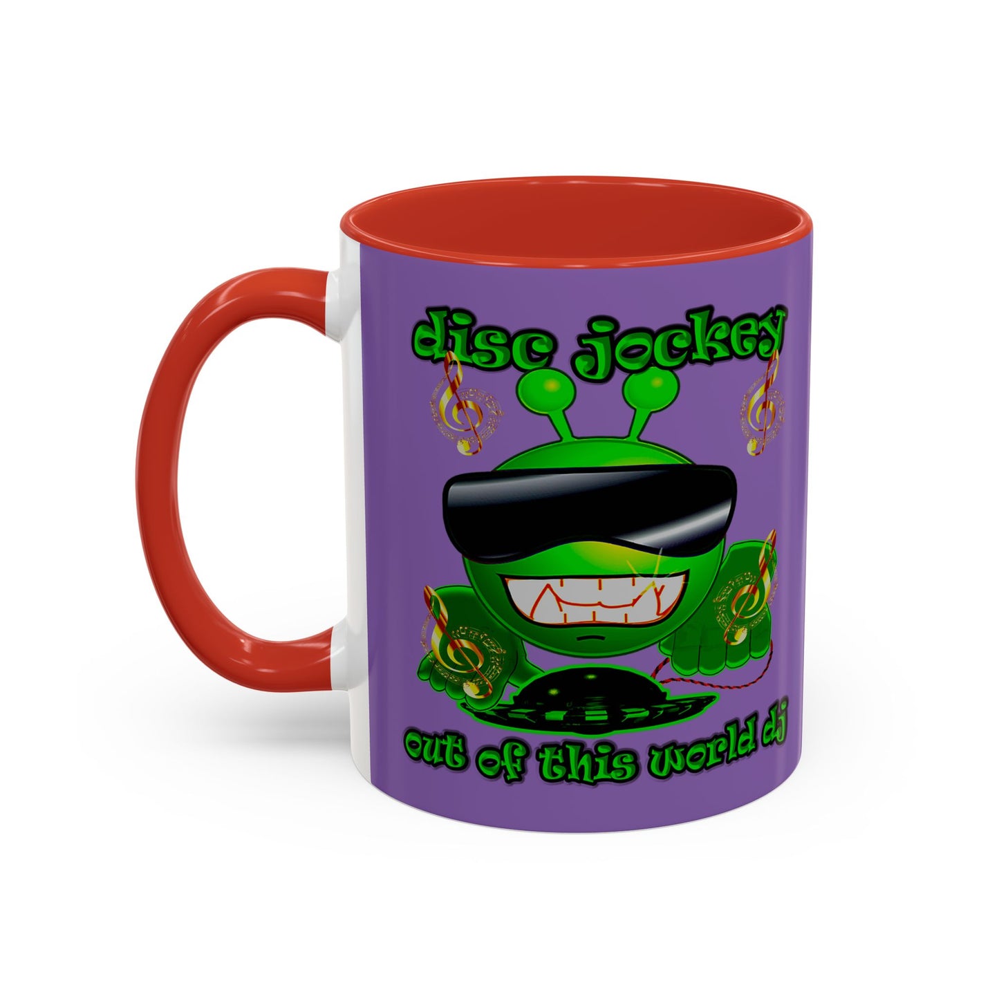 disc jockey - Accent Mug (light purple)