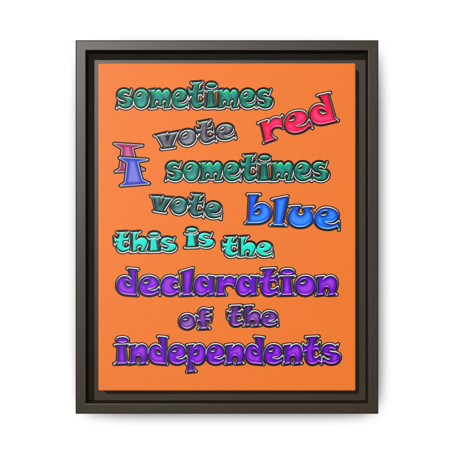 declaration of the independents - framed canvas art (crusta)