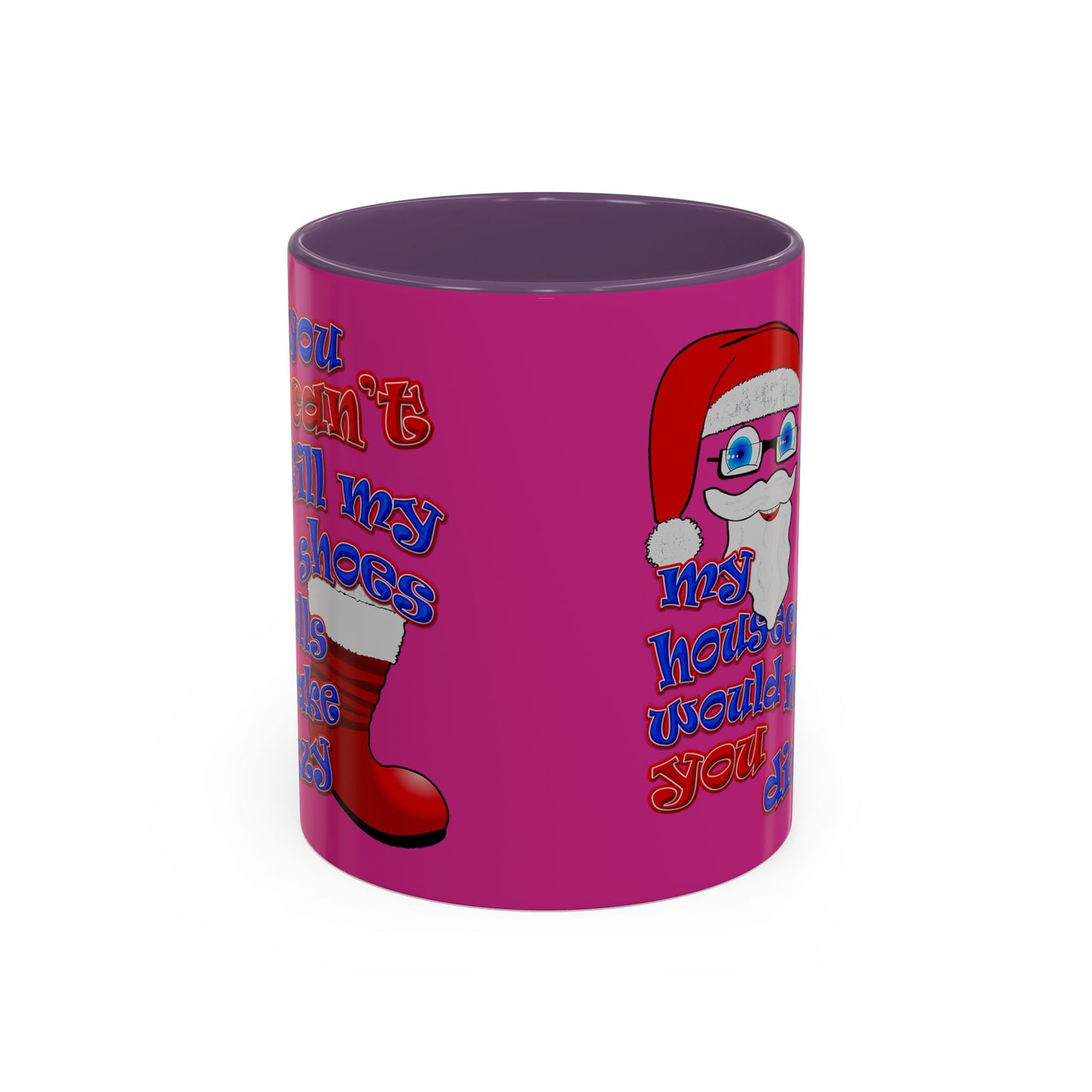santa's shoes - Accent Mug (pink)