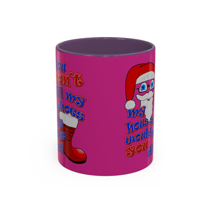 santa's shoes - Accent Mug (pink)