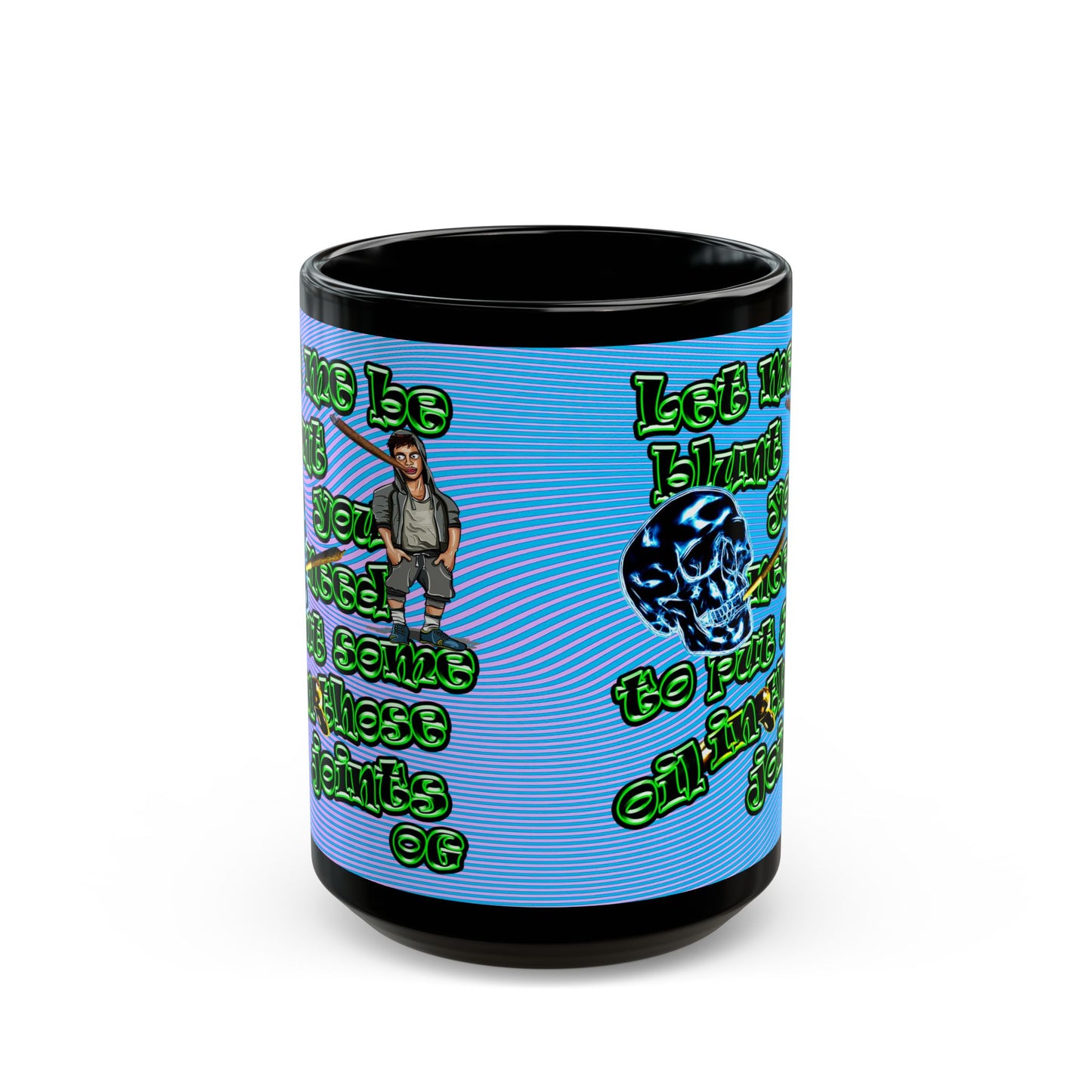 og - Black Mug (light blue-purple wave)