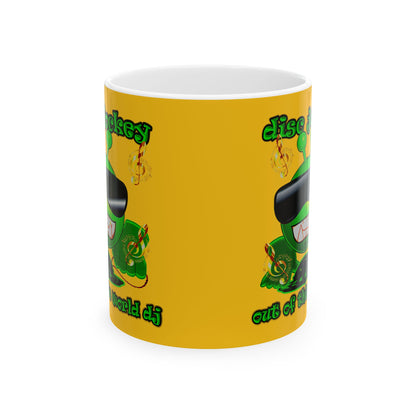 disc jockey - White Mug (yellow)