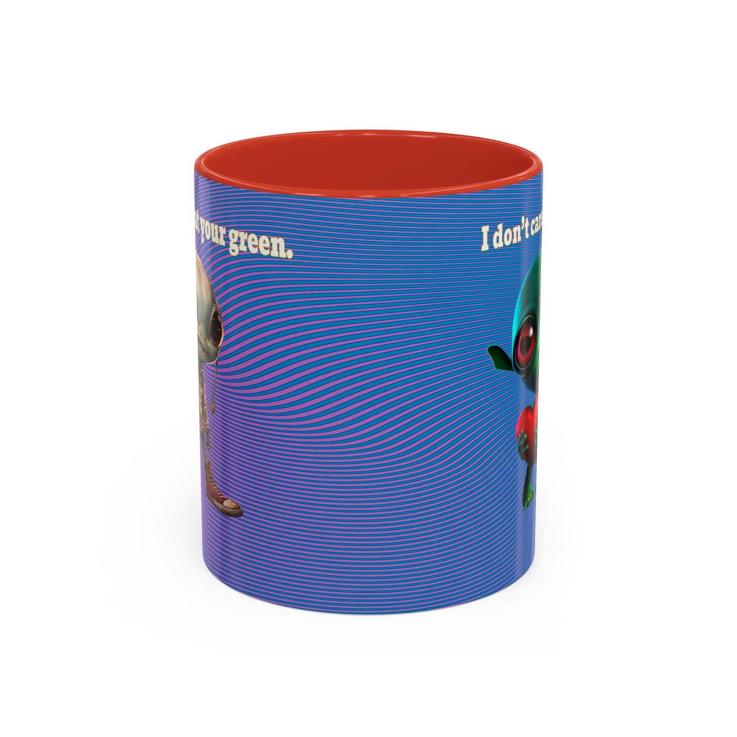 I don't care that your grey - Accent Mug (light blue-purple wave)