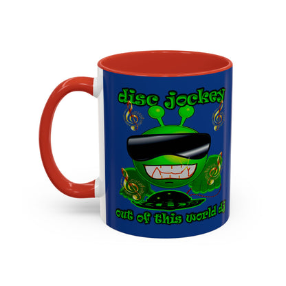 disc jockey - Accent Mug (dark blue)