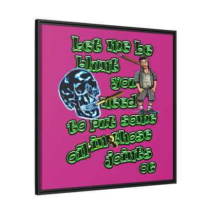 og - framed canvas art (pink)