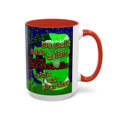 celtics logo - Accent Mug ('snoops' background)
