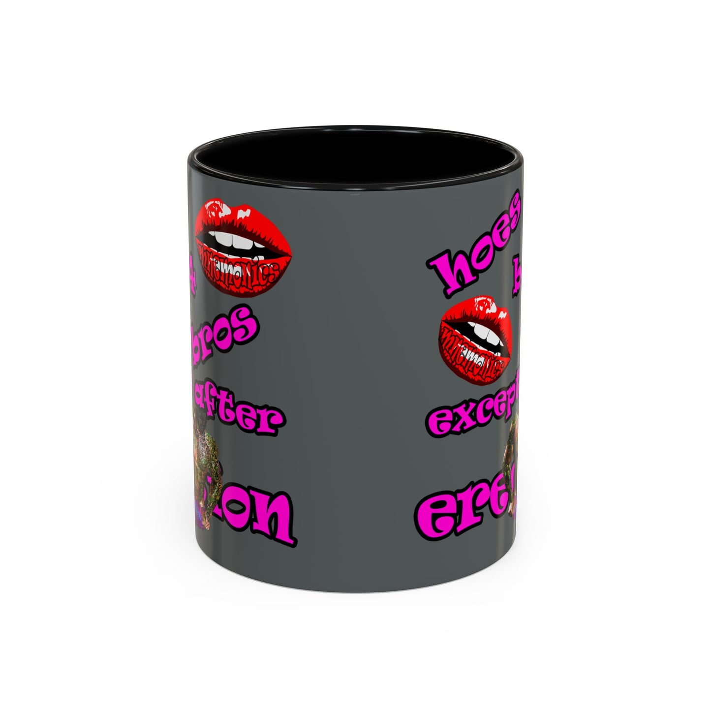 hoes b4 bros - Accent Mug (dark grey)