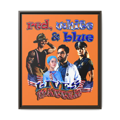 rw&b lives matter - framed canvas art (crusta)