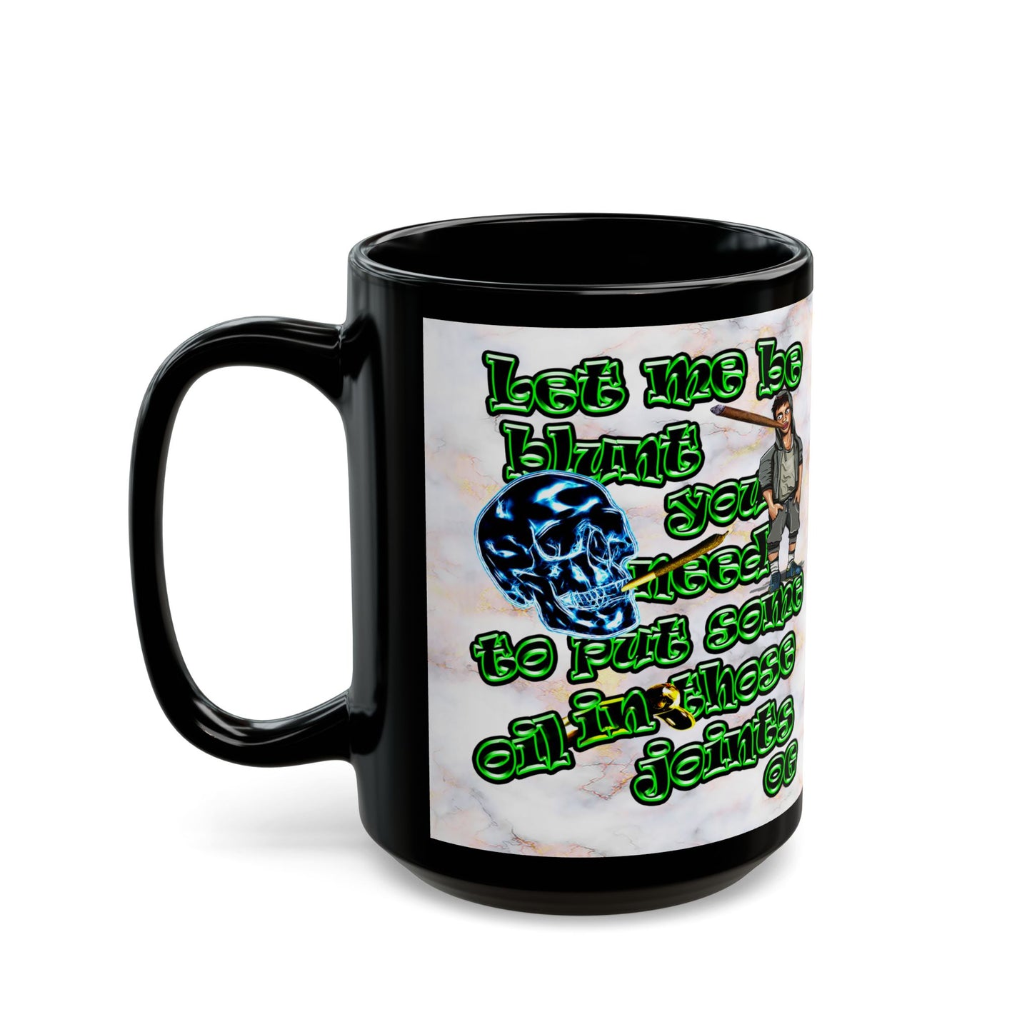 og - Black Mug (white marble)