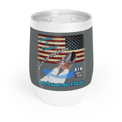 shoot for the stars - Chill Wine Tumbler (dark grey)
