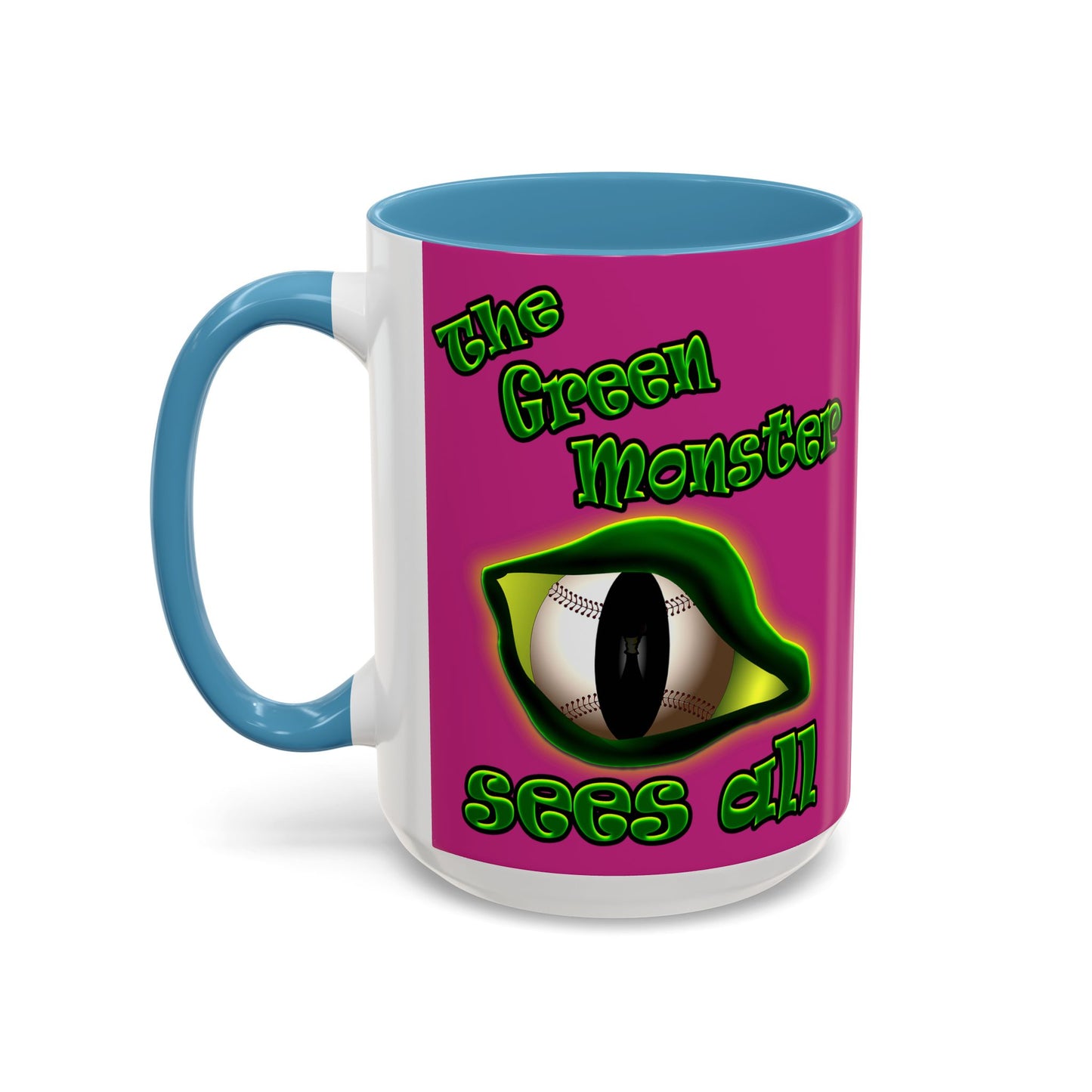 green monster - Accent Mug (pink)