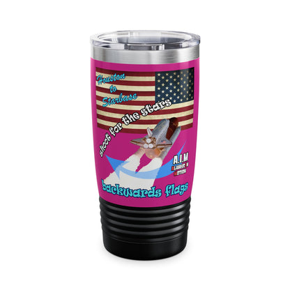 shoot for the stars - Ringneck Tumbler, 20oz (pink)