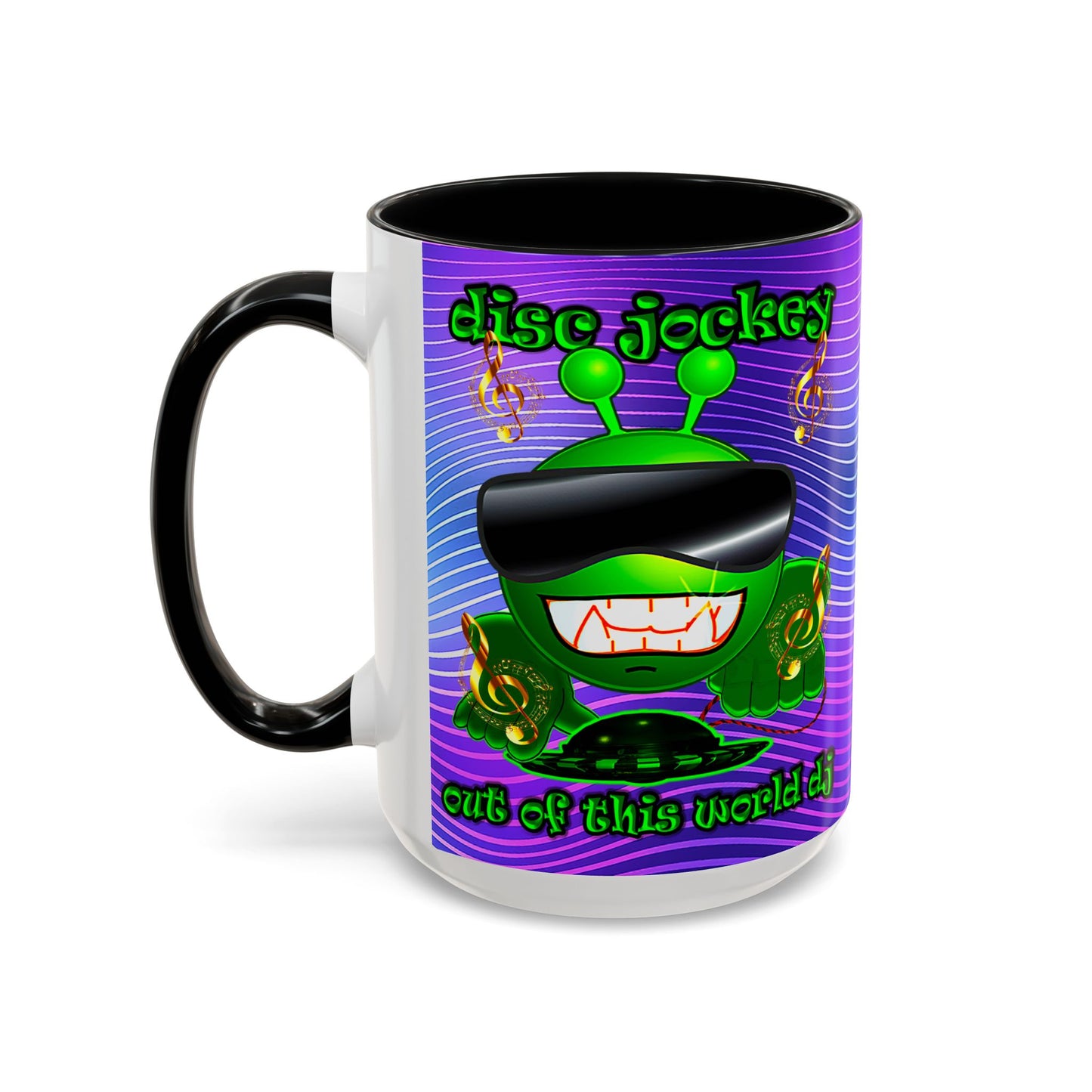 disc jockey - Accent Mug (purple wave)