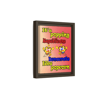 popping like popcorn - framed canvas art (yellow-orange wave)