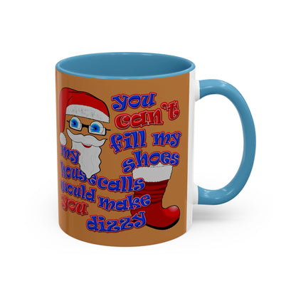 santa's shoes - Accent Mug (light brown)