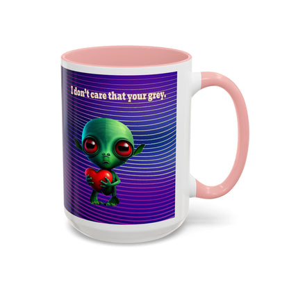 I don't care that your grey - Accent Mug (purple wave)