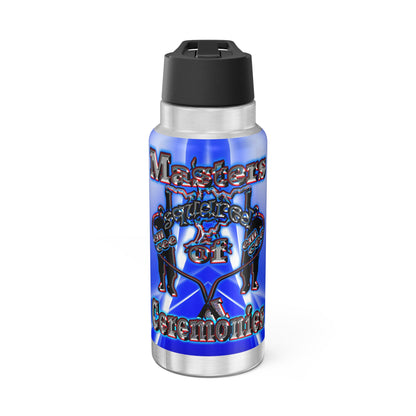 em cee squared - Gator Tumbler, 32oz (blue-white wave)
