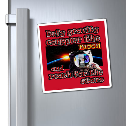 defy conquer reach - Magnets - (dark red)