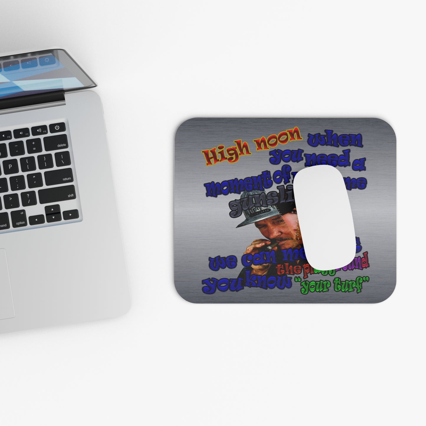 high noon - Mouse Pad (Rectangle) (brushed nickel)