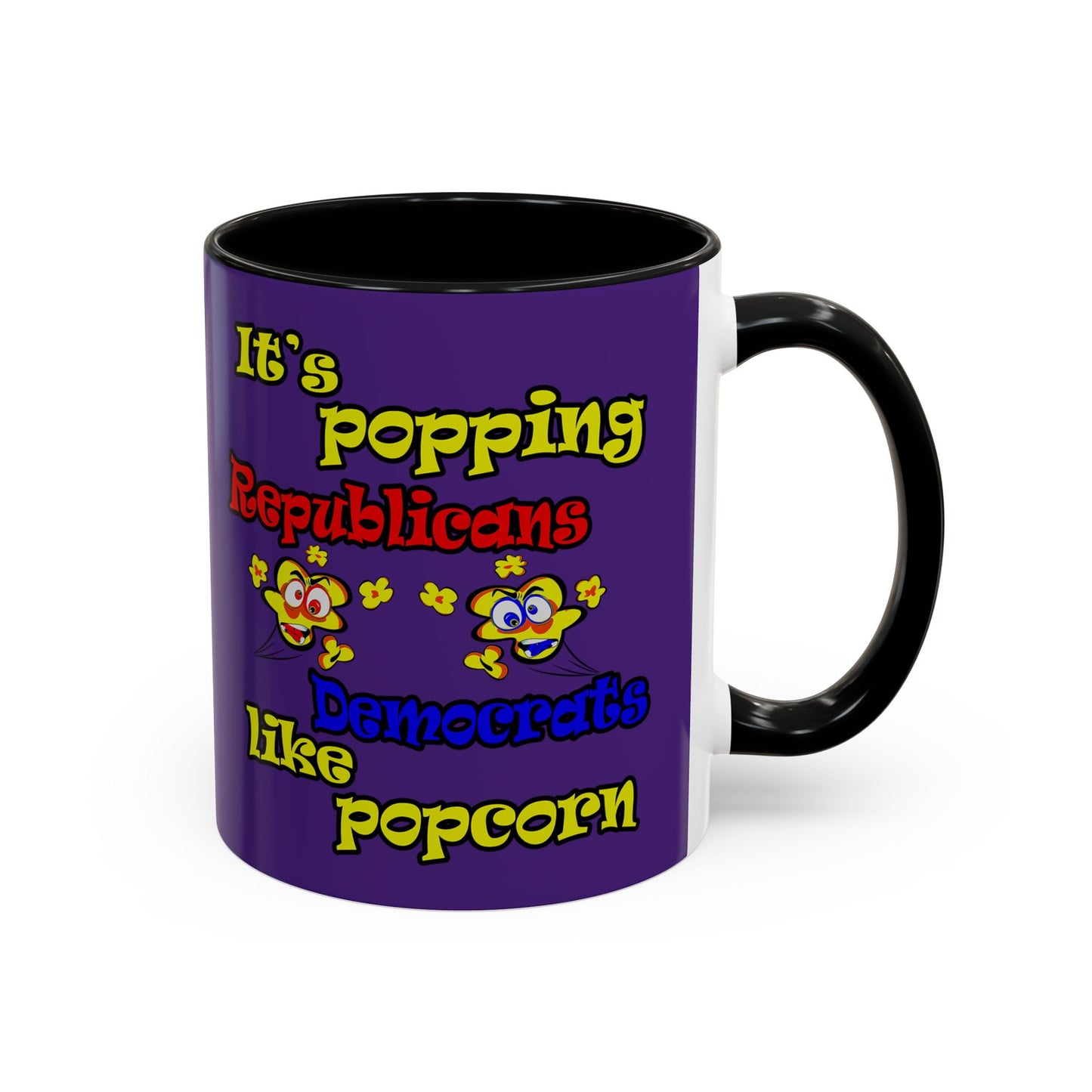 popping like popcorn - Accent Mug (purple)