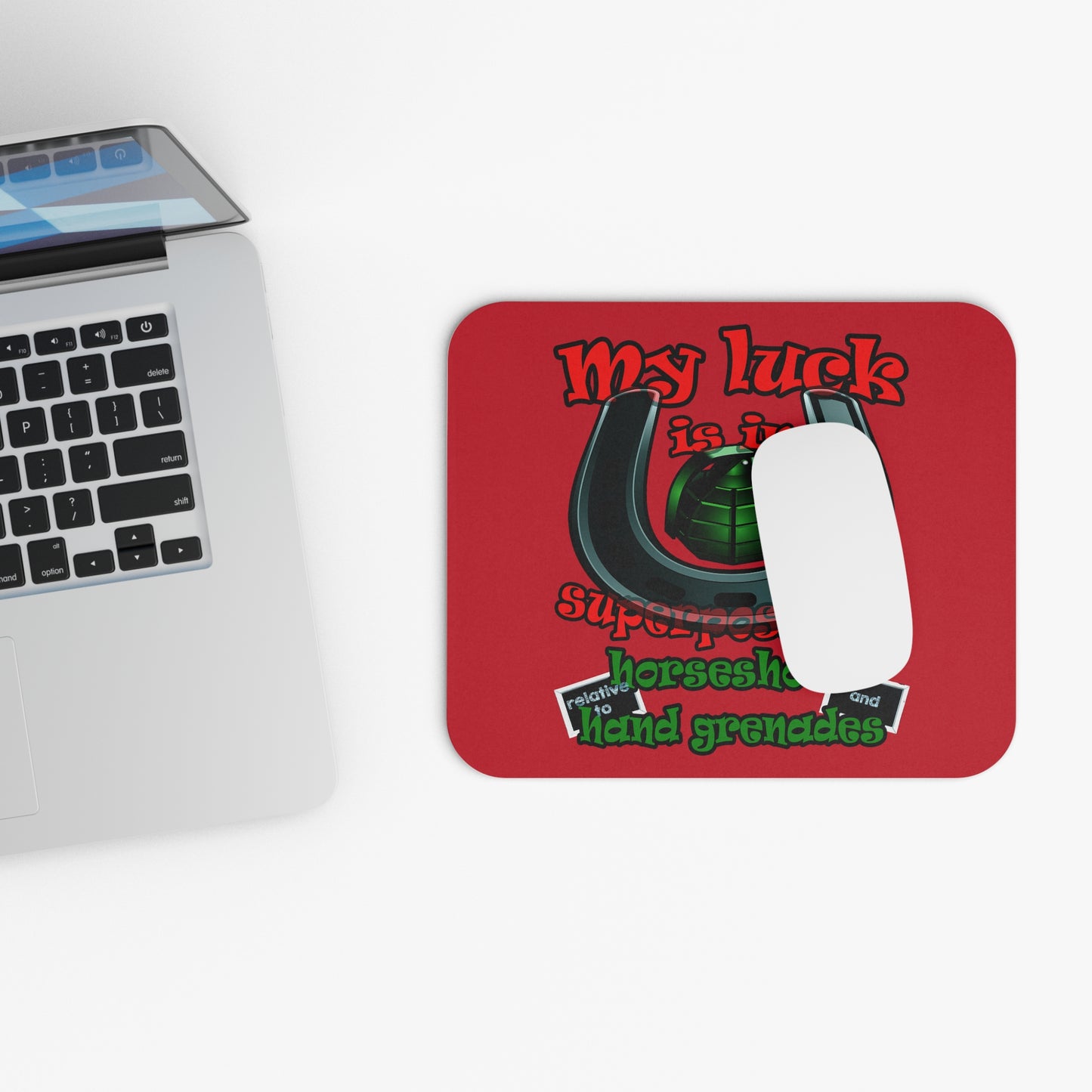 my luck - Mouse Pad (Rectangle) (dark red)
