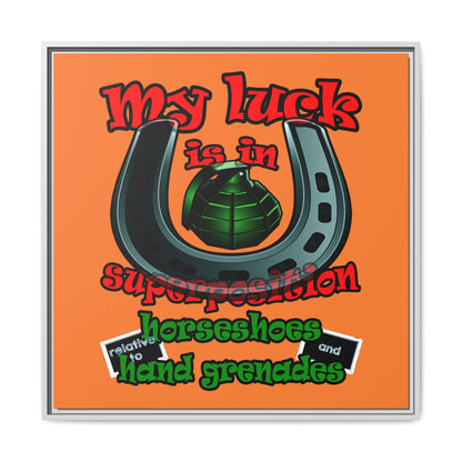 my luck - framed canvas art (crusta)