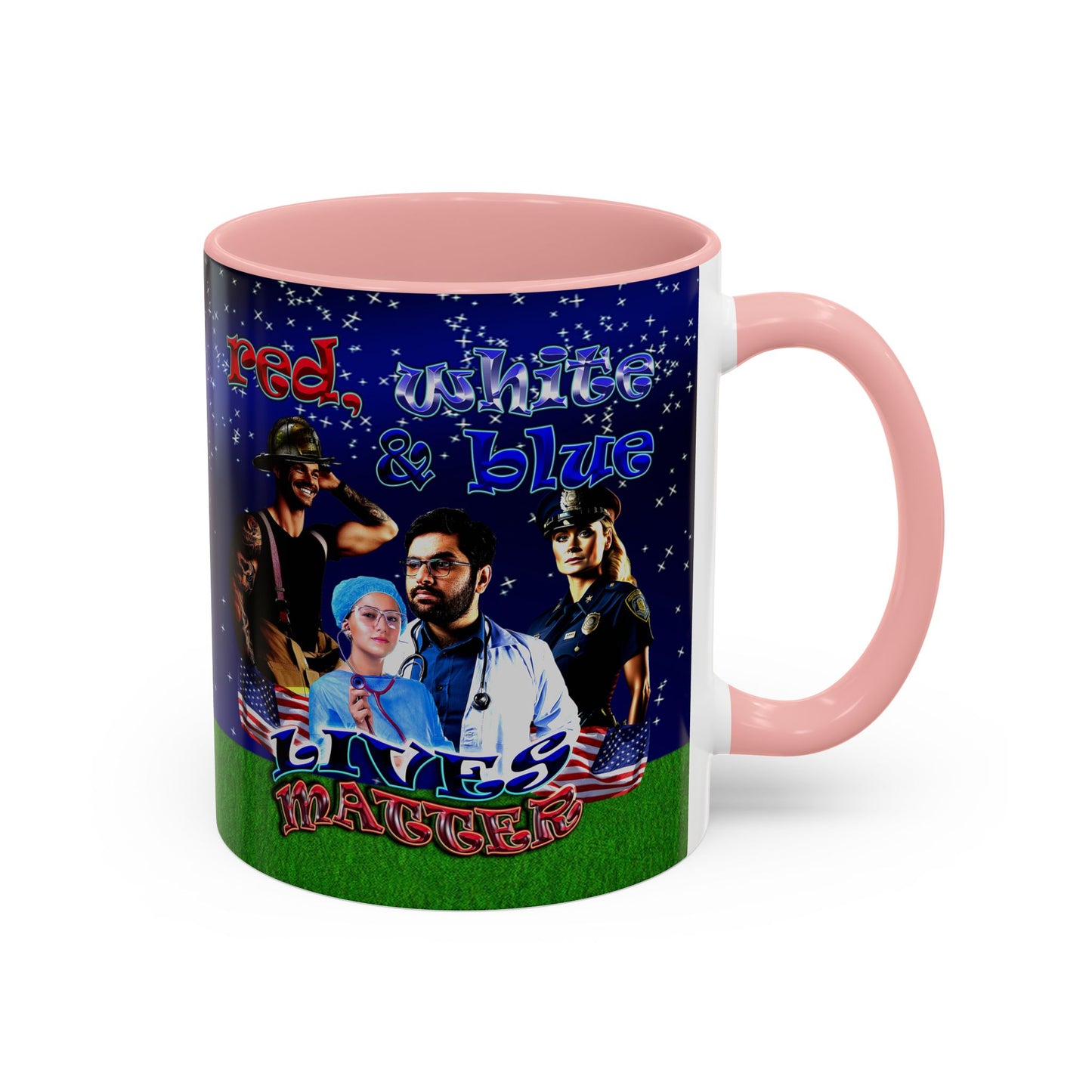 rw&b lives matter - Accent Mug ('snoops' background)