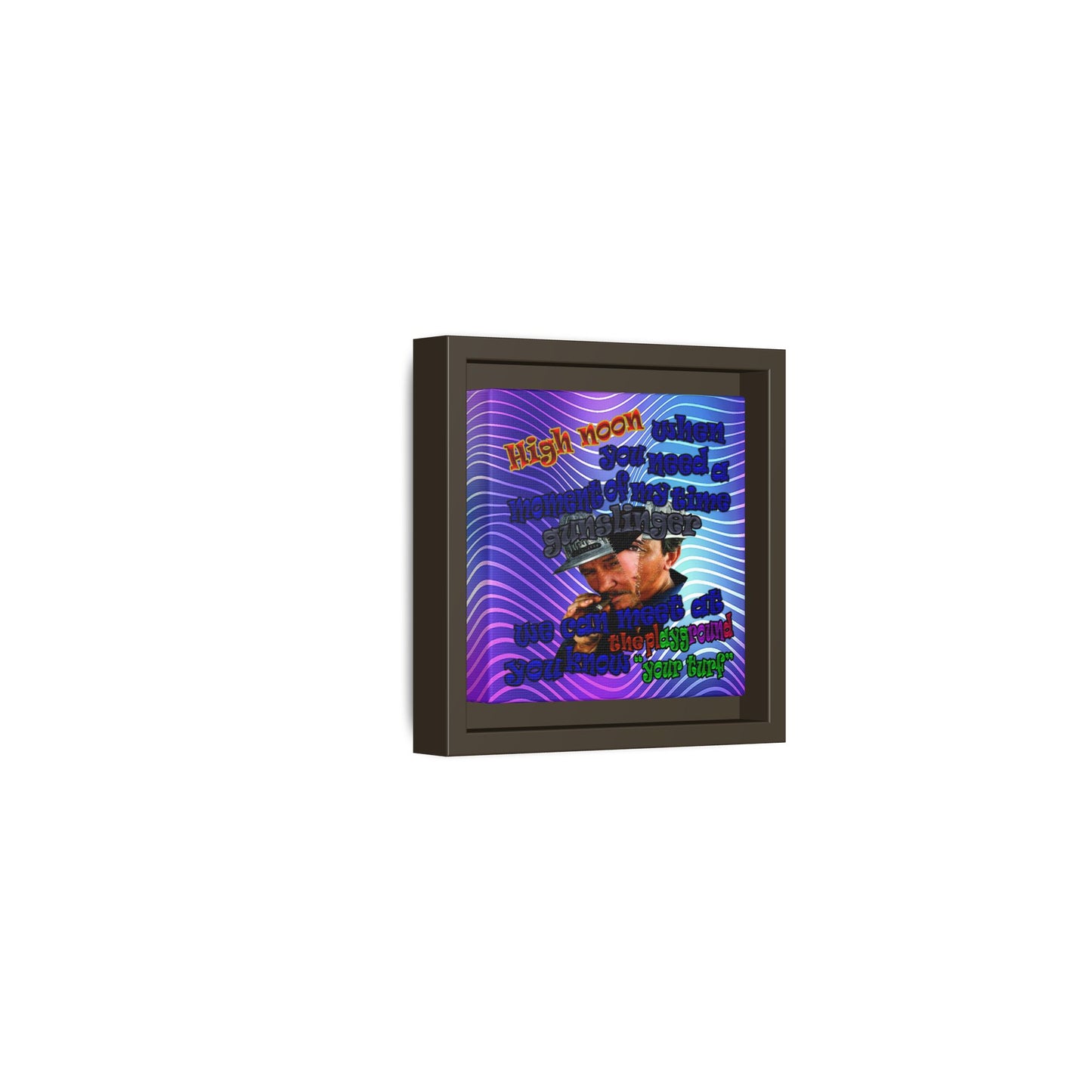 high noon - framed canvas art (purple wave)