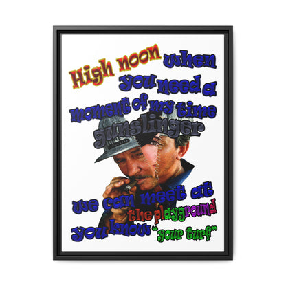 high noon - framed canvas art (white)