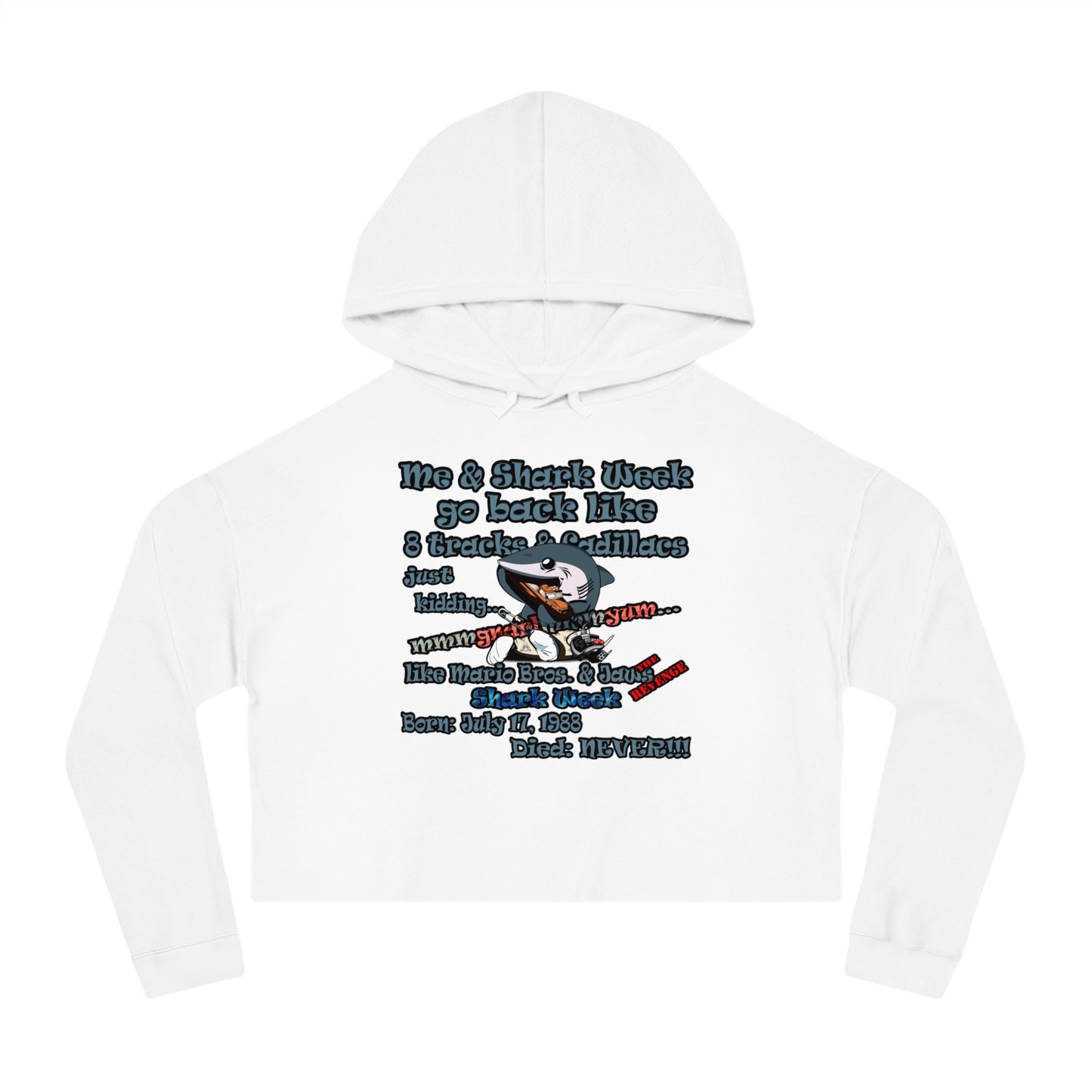 shark week - Women’s Cropped Hooded Sweatshirt