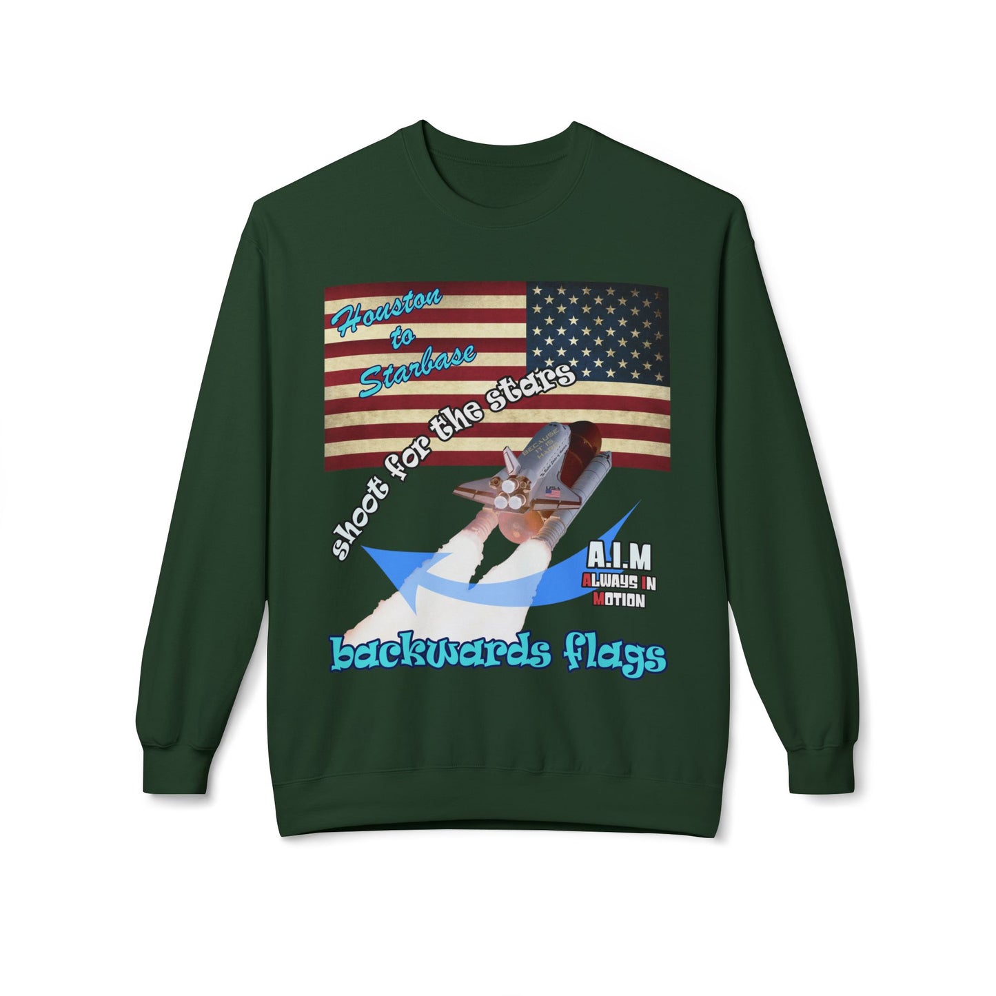 shoot for the stars - Unisex Midweight Softstyle Fleece Crewneck Sweatshirt