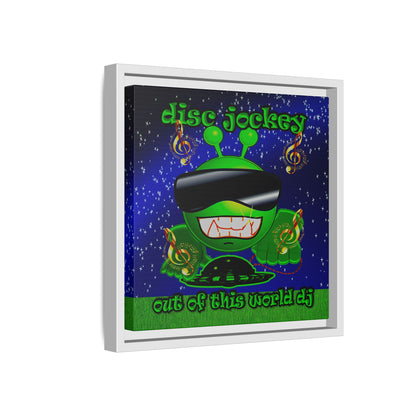 disc jockey - framed canvas art ('snoops' background)