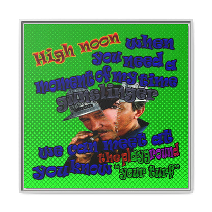 high noon - framed canvas art (logo green)