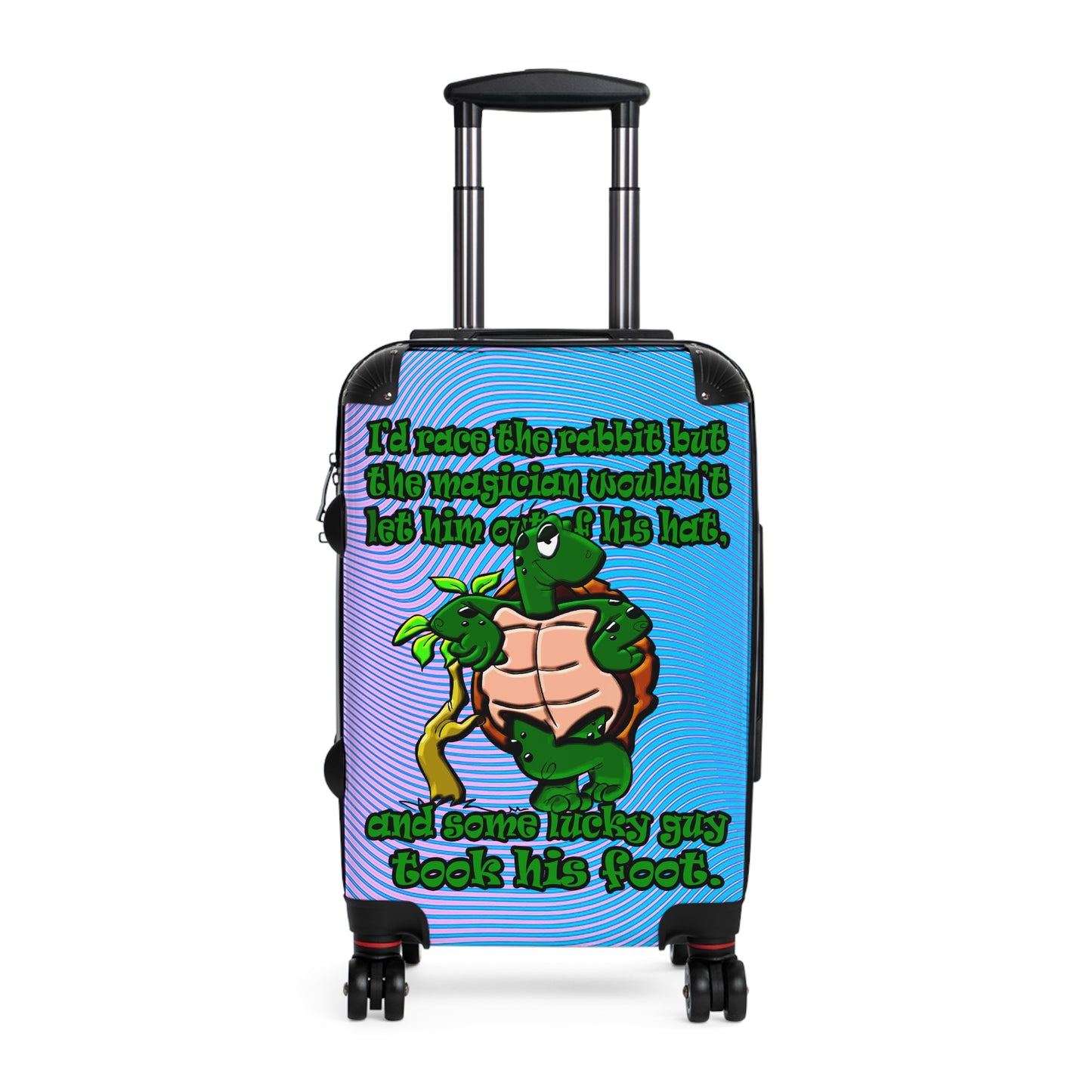 turtle race - Suitcase (light blue-purple wave)