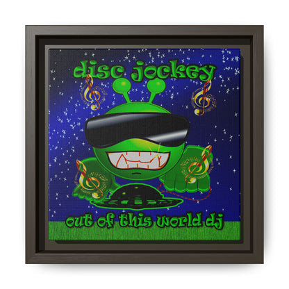 disc jockey - framed canvas art ('snoops' background)