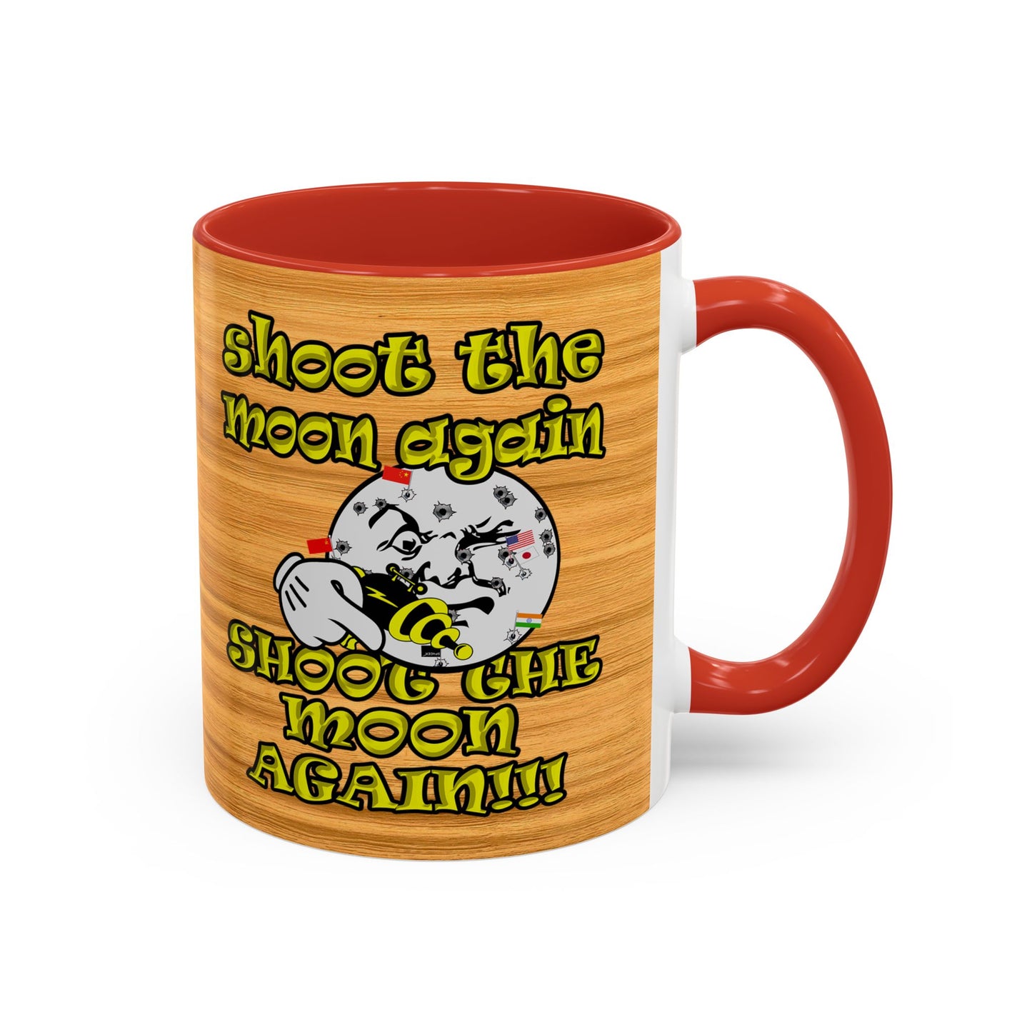 shoot the moon again - Accent Mug (butterscotch wood finish)