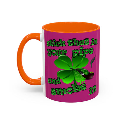 celtics logo - Accent Mug (pink)