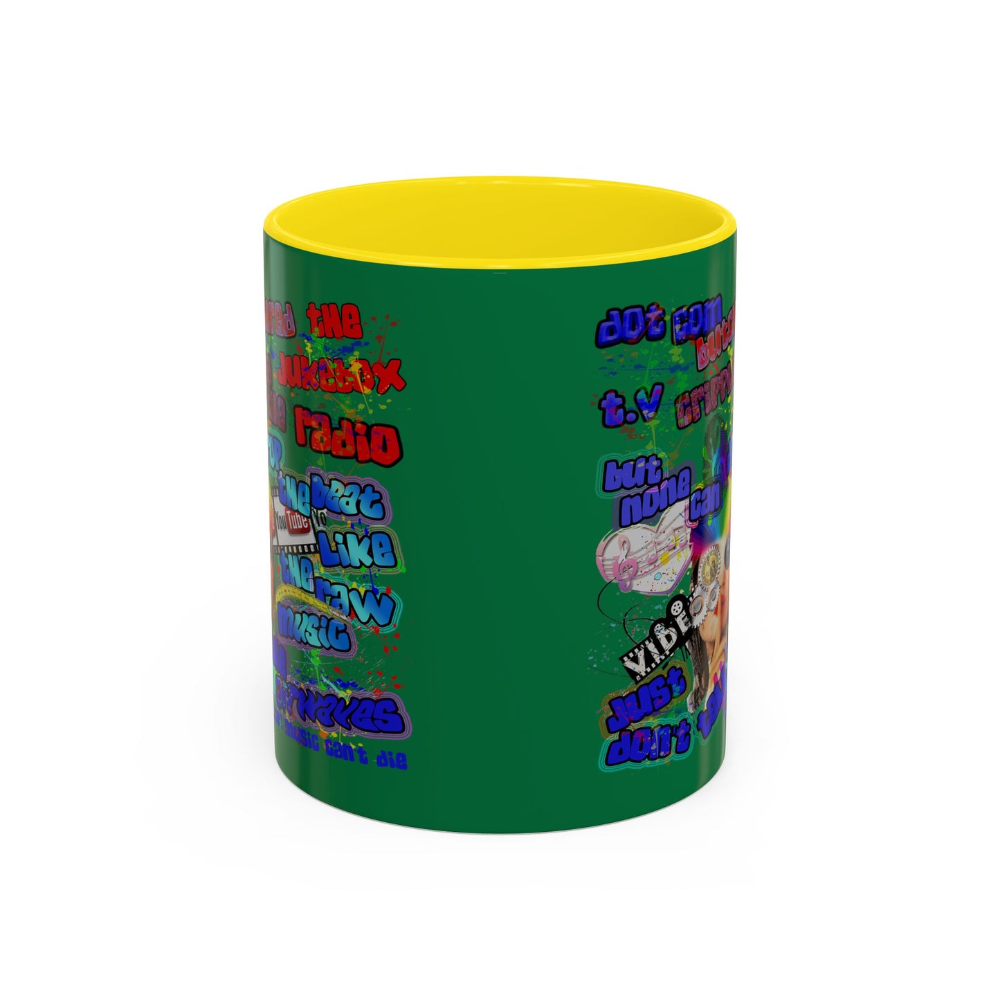 drop the beat - Accent Mug (dark green)