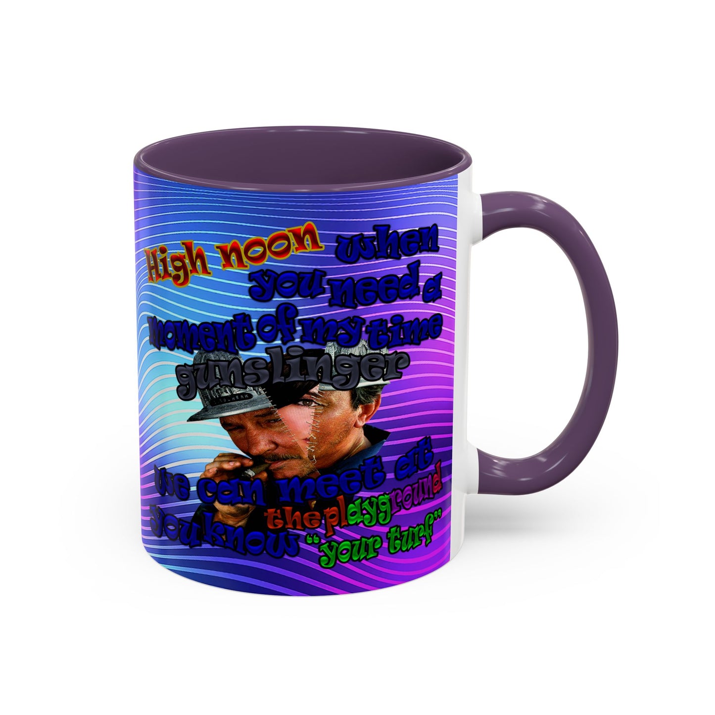 high noon - Accent Mug (purple wave)