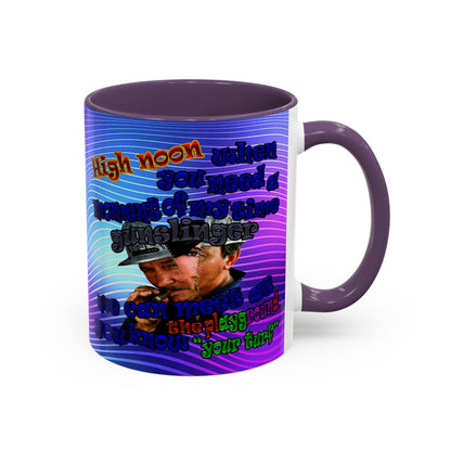 high noon - Accent Mug (purple wave)