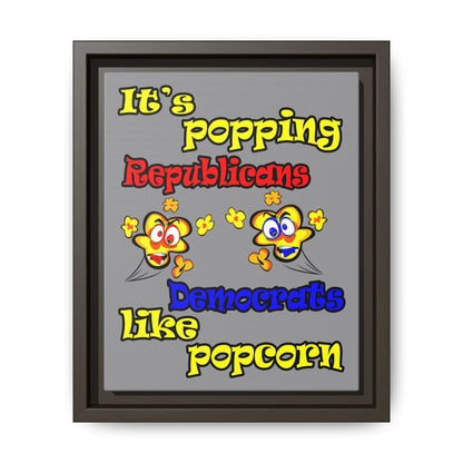 popping like popcorn - framed canvas art (grey)