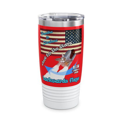 shoot for the stars - Ringneck Tumbler, 20oz (red)