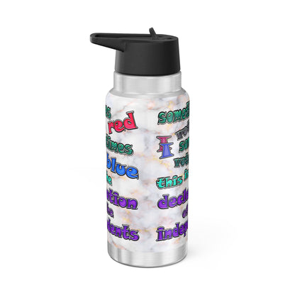 declaration of the independents - Gator Tumbler, 32oz  (white marble)