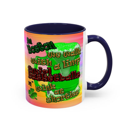 celtics logo - Accent Mug (color blur)