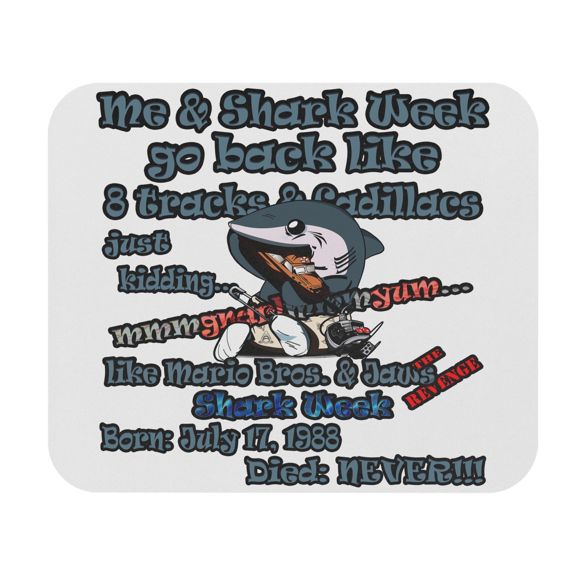 shark week - Mouse Pad (Rectangle) - (white)