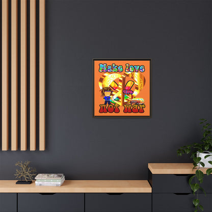 love peace - framed canvas art (crusta)